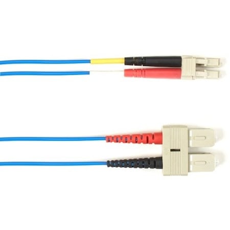 Black Box Om1 62.5-Micron Multimode Fiber Optic Patch Cable - Ofnr Pvc, Sc-Lc, FOCMR62-025M-SCLC-BL